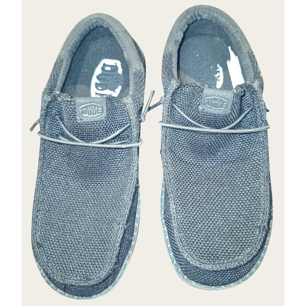 Hey Dude Boys 5y Casual Slip-On Shoes Lightweight Breathable Fabric Black